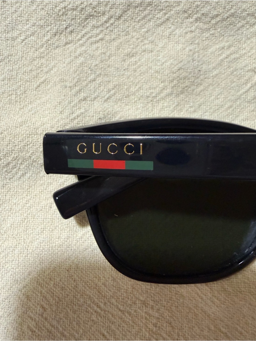 Gucci Black Sunglasses with Dark Green Lenses - Picture 3 of 4